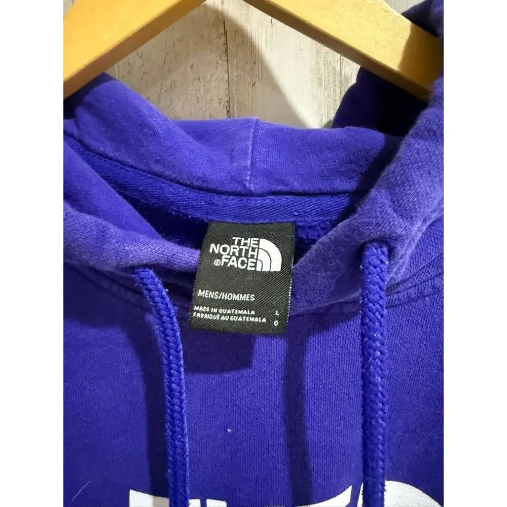 The‎ North Face Men's Blue Pullover Hoodie Size Large Fleece-Lined